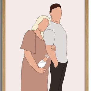 Baby Angel Portrait, Family Child Loss, Digital Custom Portrait, Miscarriage Memorial Gift, Family Baby Loss Gift , Memorial Baby Portrait