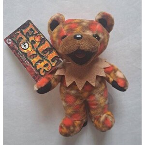 Fall Tour Bear Grateful Dead Beanie Limited Edition Plush Doll Leaves Autumn NWT