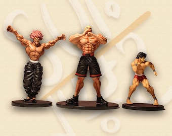 Baki Hanma : Baki - Yujiro - Jack - Pickle - Hanayama Anime Action Figures / Baki The Grappler Statue Toy Figurines Collection Collectible