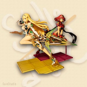 Xenoblade Chronicles 2 : Hikari Mythra & Pyra Homura Anime Game Figures / Anime Game Figurines Game Statue Collection Model Doll Toys Gift