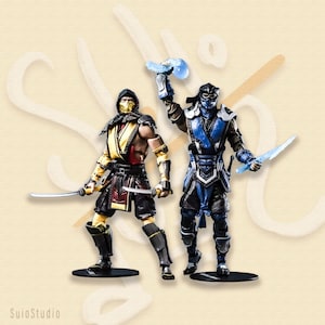 Mortal Kombat Scorpion / Sub-Zero Action Figure Model Toys Doll for Collectible