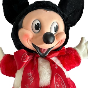 Rare & Original Gund Mickey Mouse Plush, Rubber Face, Squeaker, 1950&#39;s