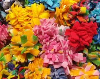 Handmade Fleece Balls: Small Animal Foraging Toys, 40 Count.