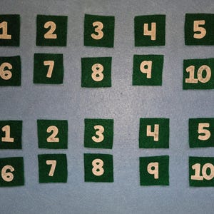 Felt, Flannel Board Number matching activity, memory