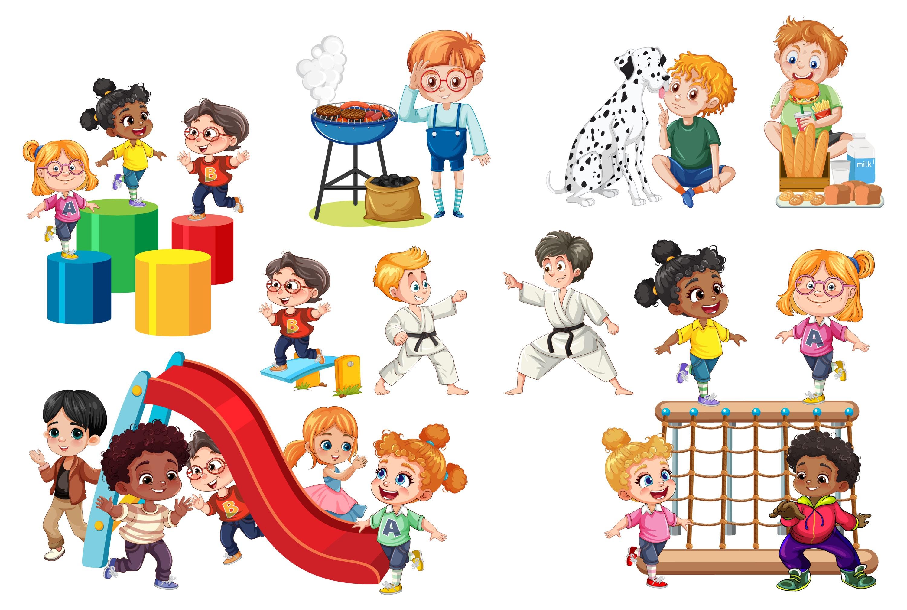 Cute School Kids PNG Clipart Bundle Back to School Sublimation Happy ...