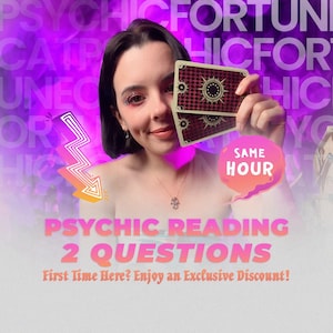 Same Hour Psychic Reading: 2 Questions - Love, Career, General (Digital Delivery)