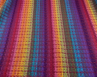 Handwoven Baby Blanket Rainbow Cherry