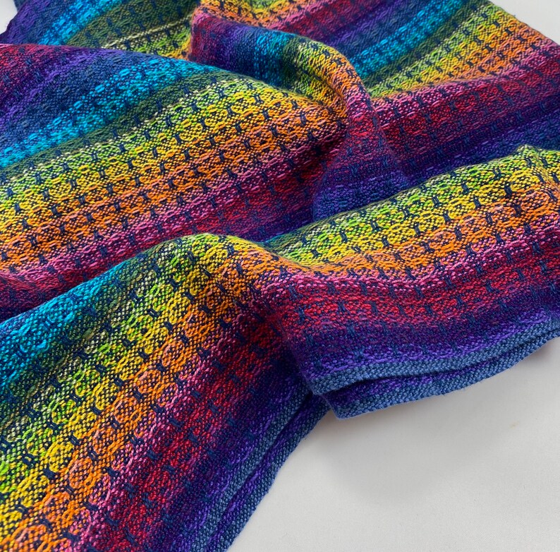Handwoven Baby Blanket Rainbow Blueberry Etsy