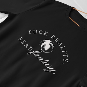 Sudadera "Fuck Reality Read Fantasy", suéter acogedor para amantes de los libros, regalo de lectura para novia, camiseta de lector de fantasía, suéter de libros