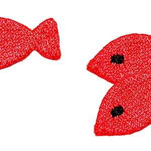 Truly Small Baby Red Fish Patches for Costume Repair and Decoration Sign Badge Fish Ocean Cartoon Patch Iron On Applique Patches (3 pieces)
