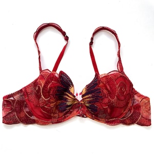 Ravage ~ 2000s Luxurious Red Butterfly Bra