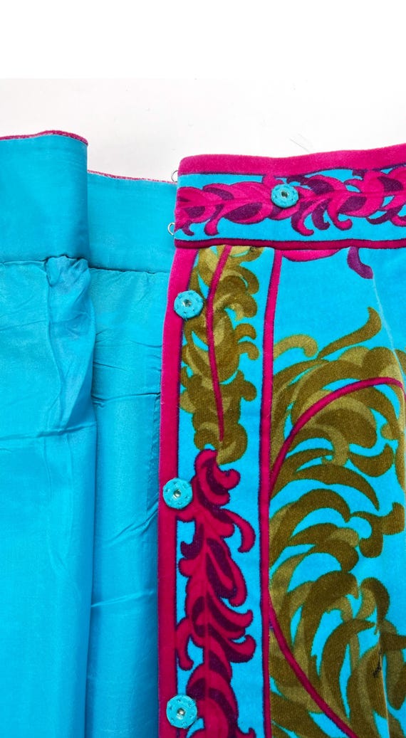 EMILIO PUCCI フラワープリント スカート Emilio Pucci ~ 1960s Radiant Floral Velvet Skirt - Etsy