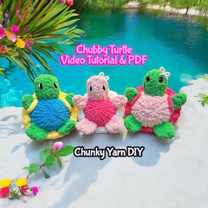 Chubby Knit Turtle: Finger Knit Animal - Video Tutorial (Digital Download)