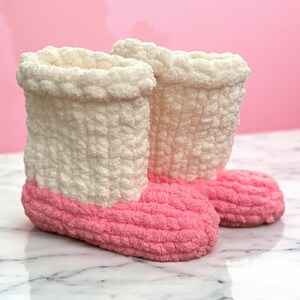 Chunky Knit Bootie Slippefull Video Tutorial/hand Knit Slippers