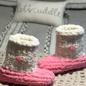 Chunky Knit Bootie Slippefull Video Tutorial/hand Knit Slippers