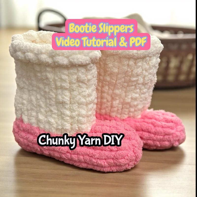Chunky Yarn Booties - Etsy UK