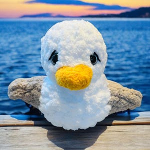 SULLY SEAGULL/FULL Video Tutorial/Hand Knit Bird/Finger Knit Animal/Chunky Knit Bird Pattern/Finger Knit diy Pattern