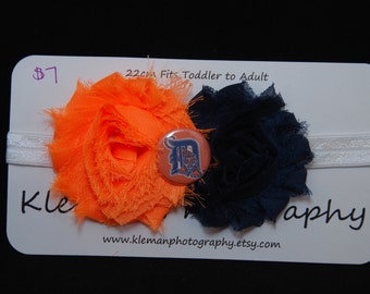 Toddler to Adult Detroit Tigers Headband #2-READY TO SHIP