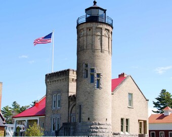 Mackinaw City Lighthouse Magnet-READY TO SHIP