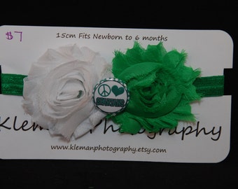 Newborn to 6 month Michigan State University Spartans Headband #1-READY TO SHIP