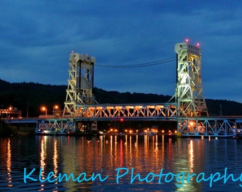 Houghton Drawbridge at Night Magnet-ready to ship