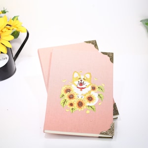 Custom Pet Embroidered Notebook, Personalized Dog Portrait Journal, Handmade Gift for Pet Lovers, Unique Pet Memory Book