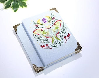 Hand Embroidered Butterfly Notebook/ Handmade Floral Journal/ Nature Inspired Diary/ Gift for Butterfly Lovers/ Unique Stationery