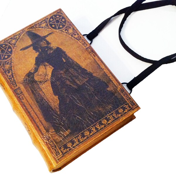 Vintage Witch Book Purse and IPad Holder - PREORDER