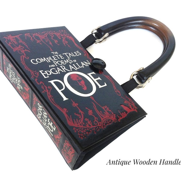 Complete Tales of Edgar Allan Poe Recycled Book Purse - The Raven Book Purse