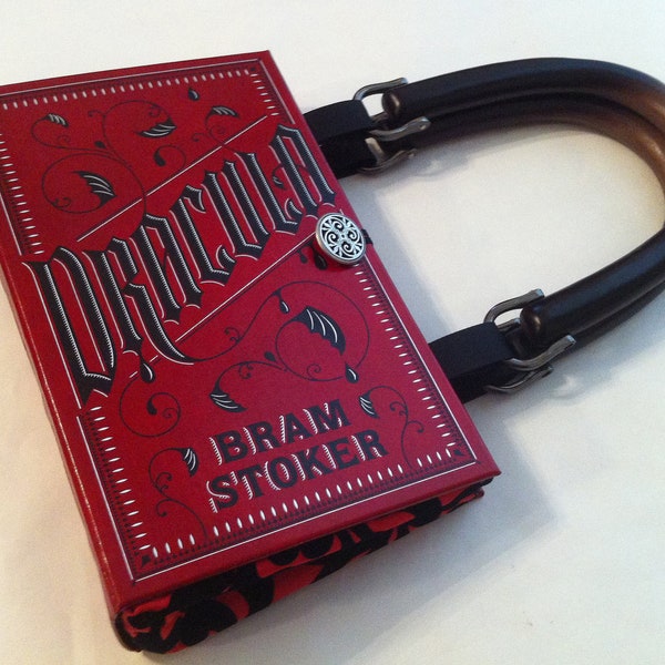 Dracula Book Purse - Blood Red Book Clutch - Count Dracula Book Cover Handbag - Vlad The Impaler Gift - Anniversary Gift - Horror Gift