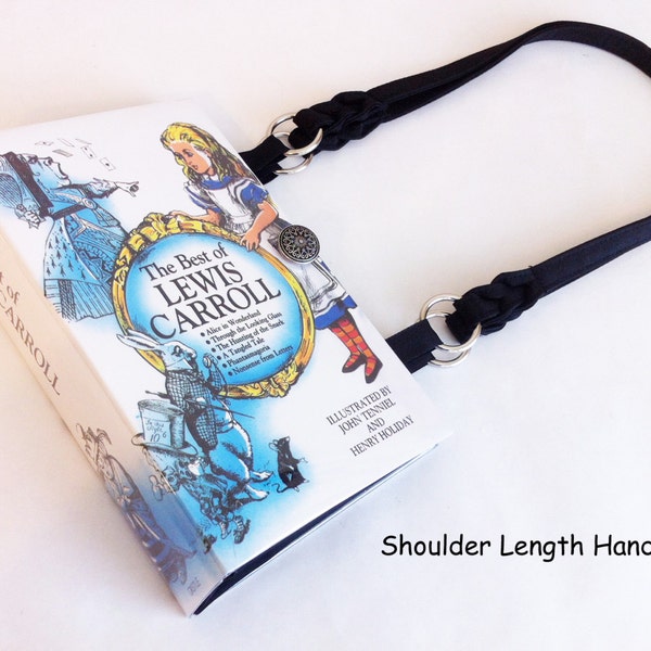 Alice Through The Looking Glass Recycled Book Purse - Lewis Carroll Book Cover Purse - Psychedelic Gift - Quirky Gift - Alice Book Clutch