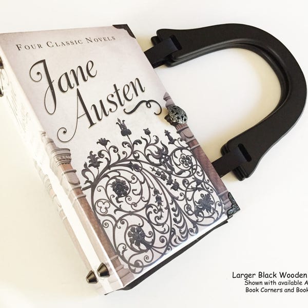 Jane Austen Book Purse - Jane Austen Recycled Book Bag - Pride and Prejudice Book Purse - Literary Book Bag - Persuasion Book Cover Handbag