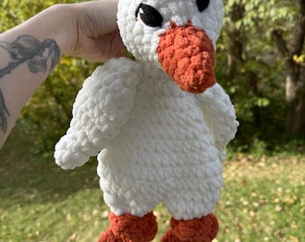 Crochet Goose Snuggler Handmade Baby Security Blanket Lovey