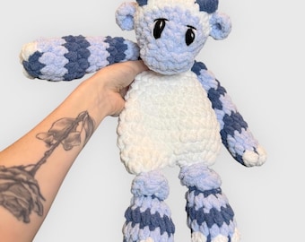 Crochet Yeti Snuggler Handmade Baby Gift Security Blanket Lovey