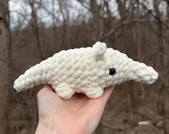 Crochet Aardvark Plushie Handmade Stuffed Animal Pocket Pal Anteater Artie