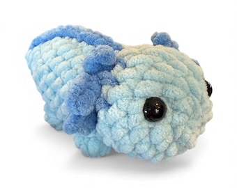 Crochet Axolotl Plushie Handmade Stuffed Animal Standing