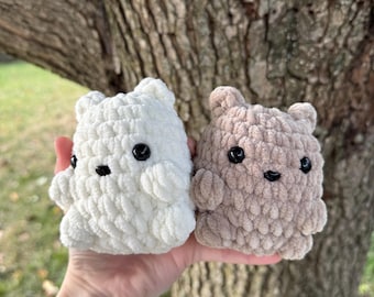 Crochet Baby Bear Plushie Handmade Pocket Pal Stuffed Animal