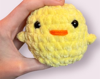 Crochet Baby Chick Plushie, Handmade Pocket Pal Gift