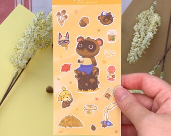 ACNH Fall Time Sticker Sheet | Animal Crossing Autumn Stickers