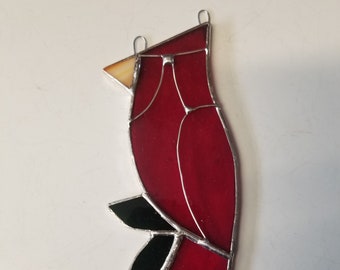 Stained Glass colorful cardinal