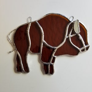 stained glass buffalo