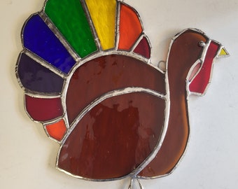 stained glass thanksgiving Turkey