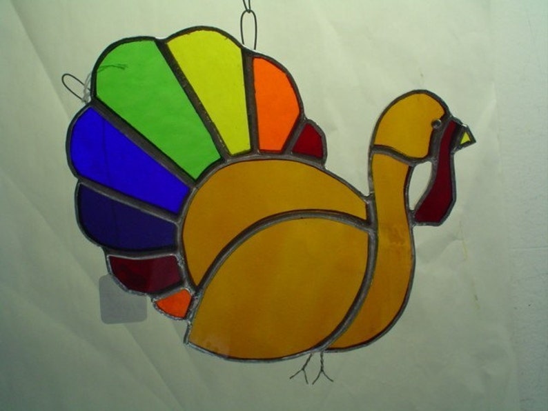 stained glass thanksgiving Turkey image 1