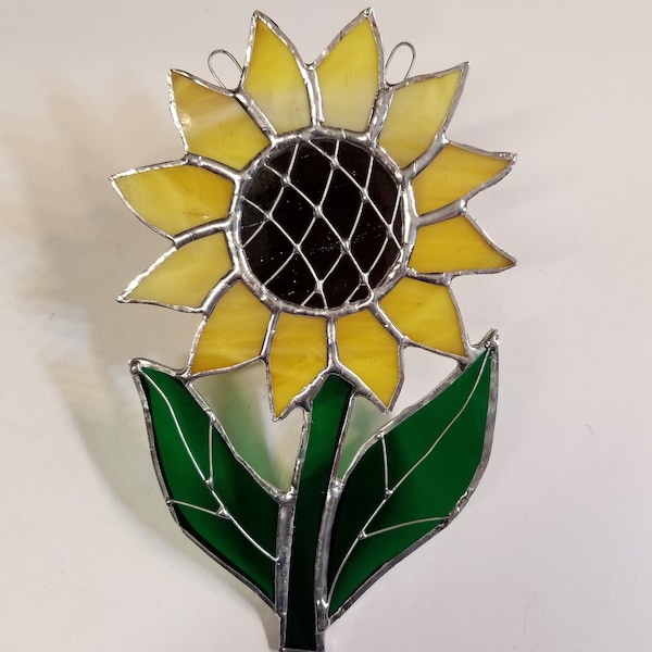 stained glass sunflower