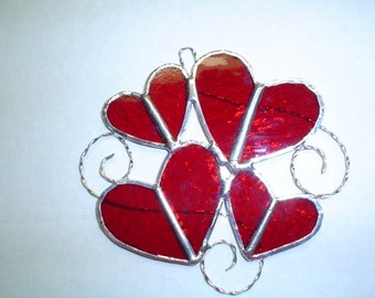 stained glass hearts