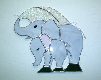 Stained glass Elephant suncatcher