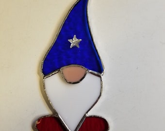 Stained Glass Patiotic Gnome