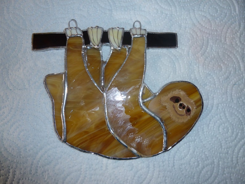 Stained Glass Sloth | Etsy UK