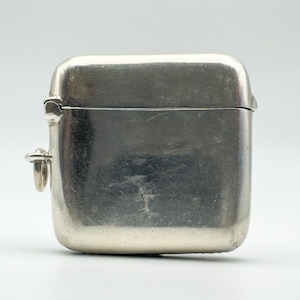 Antique Sterling Silver Vesta Case | Chunky Plain Locket Pendant, Birmingham