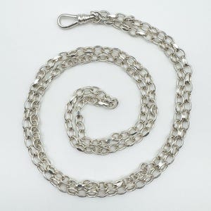 Sterling Silver Belcher Chain 32” | Vintage Dog Clip Necklace, Birmingham